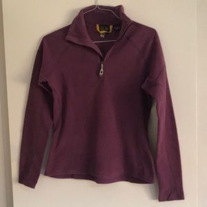Mountain Hardwear Women’s Medium purple fleece quarter zip polartec